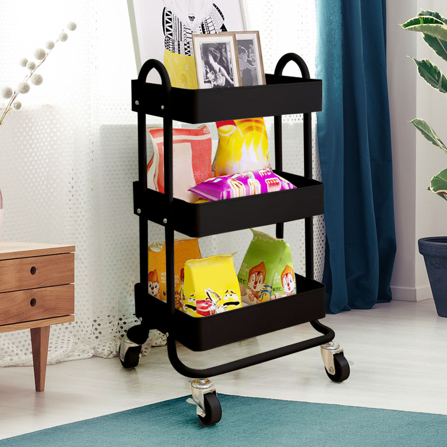 Shelton 3 Tier Metal Storage Trolley
