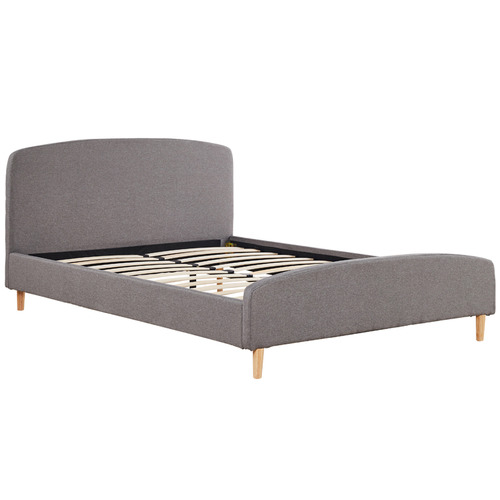 Charcoal Deacon Curved Bed Frame | Temple & Webster