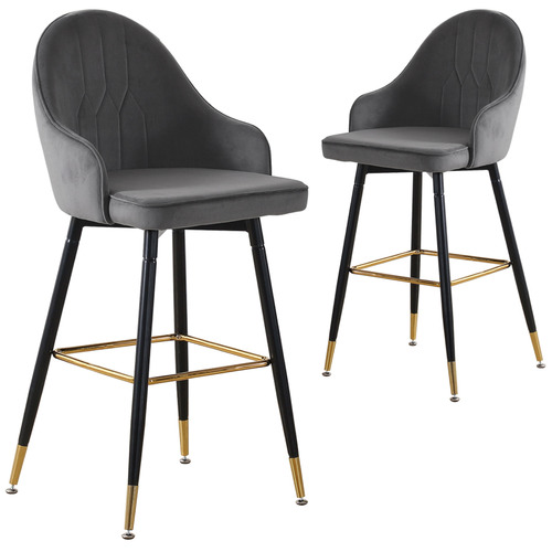 beatrice velvet bar stool