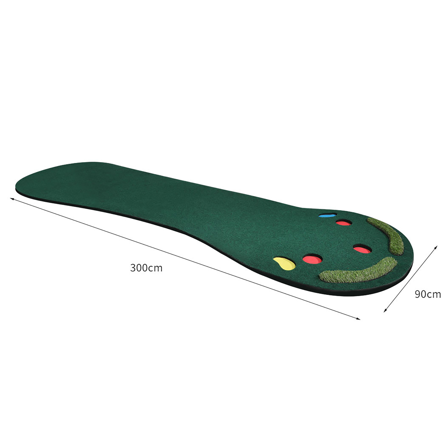 5 Piece Centra Golf Putting Mat with Club & Ball Set