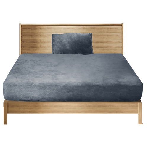 Dark Grey King Single Fitted Sheet Set