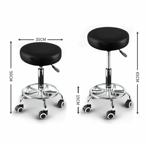 Devon Faux Leather Adjustable Salon Stool
