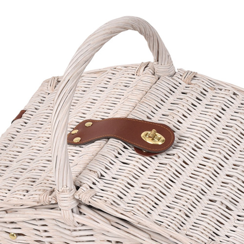 Oakleigh Home Cream 2 Person Deluxe Picnic Basket Set | Temple & Webster