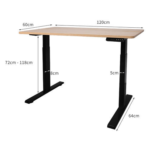Oakleigh Home Adjustable Electric Computer Desk Temple & ster