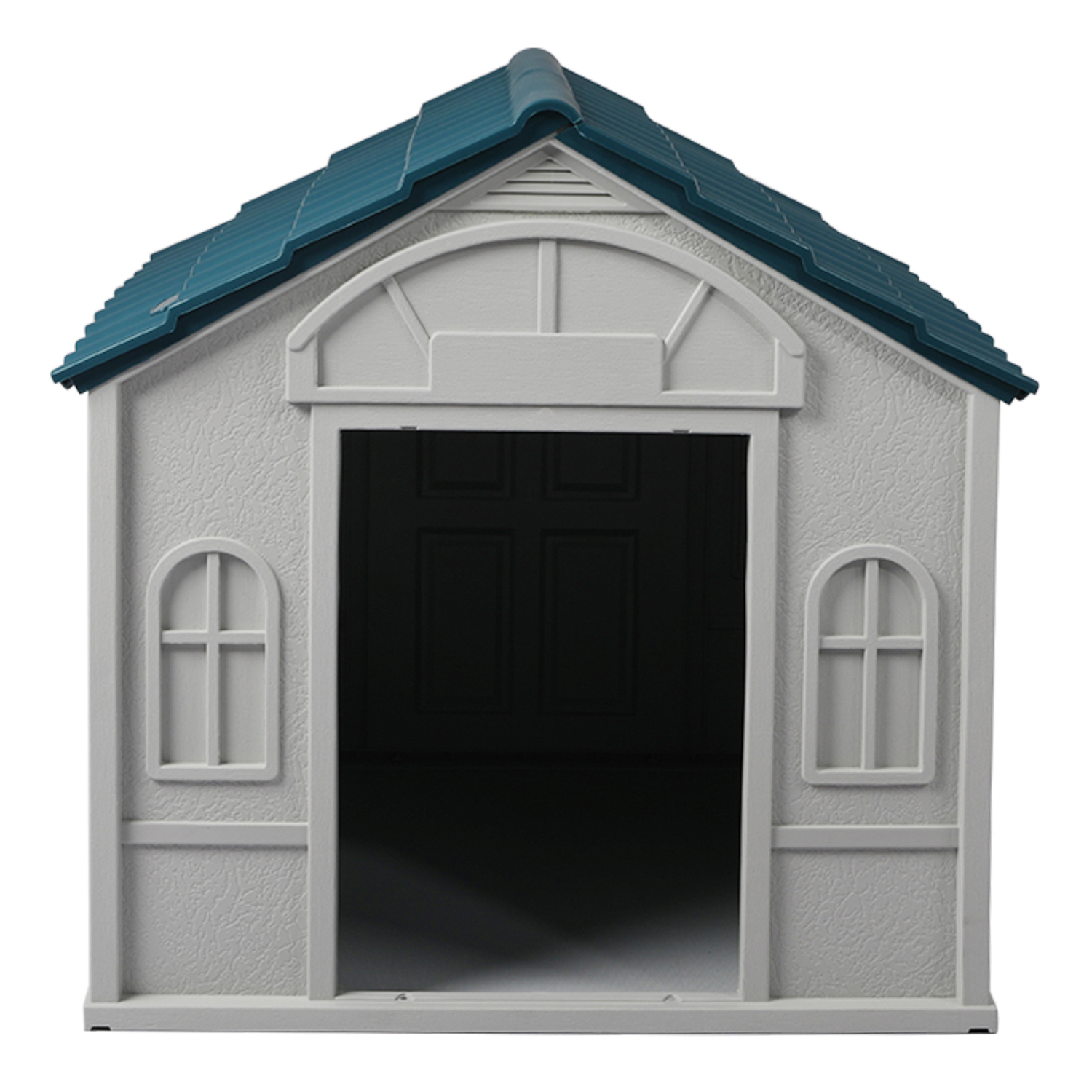 White & Blue Buddy Dog House