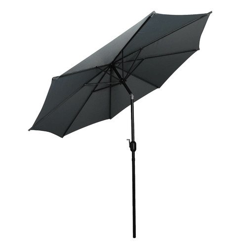 Oakleigh Home Grey Solar Aluminium Outdoor Umbrella | Temple & Webster