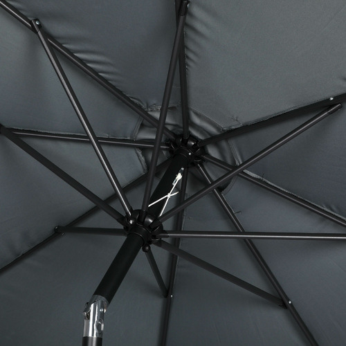 Grey Solar Aluminium Outdoor Umbrella