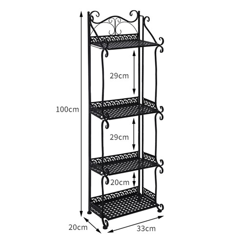 Oakleigh Home Bennett 4 Tier Steel Plant Stand | Temple & Webster