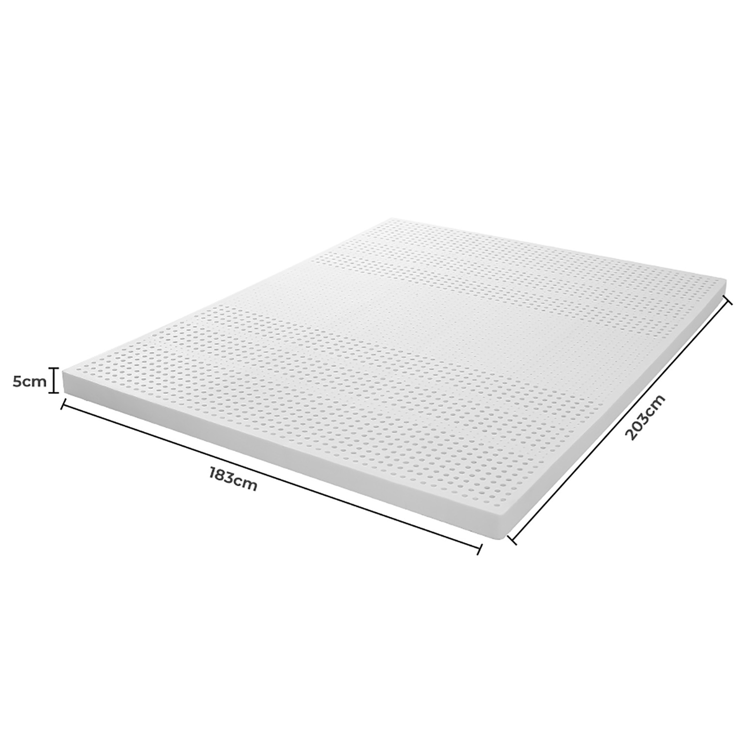 White Softy Latex Mattress Topper