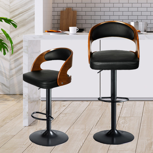 Oakleigh Home Dylan Faux Leather Adjustable Barstool | Temple & Webster