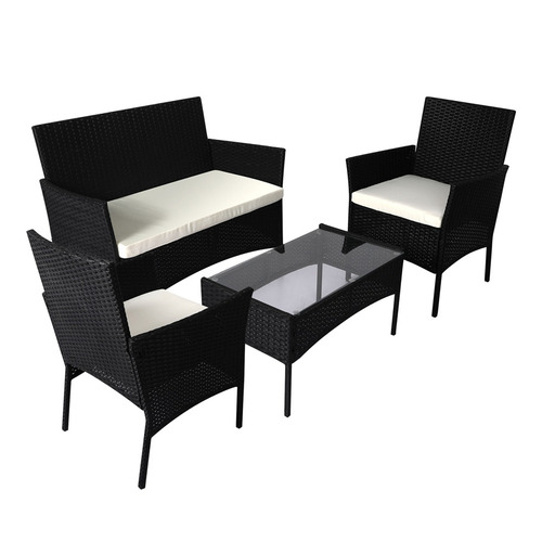 4 Seater Walter PE Wicker Outdoor Lounge Set