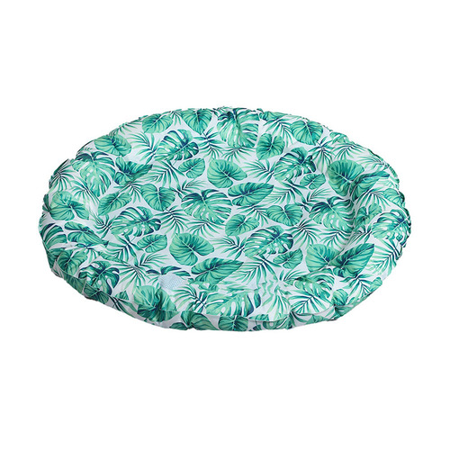 Palm Leaves Round Pet Cooling Mat
