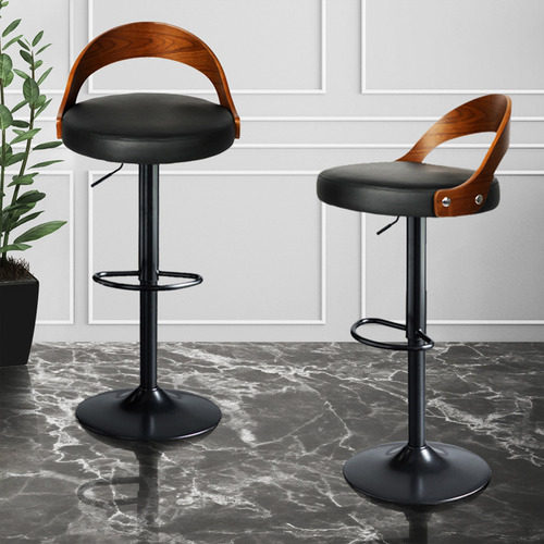 Oakleigh Home Adie Faux Leather Adjustable Barstool | Temple & Webster