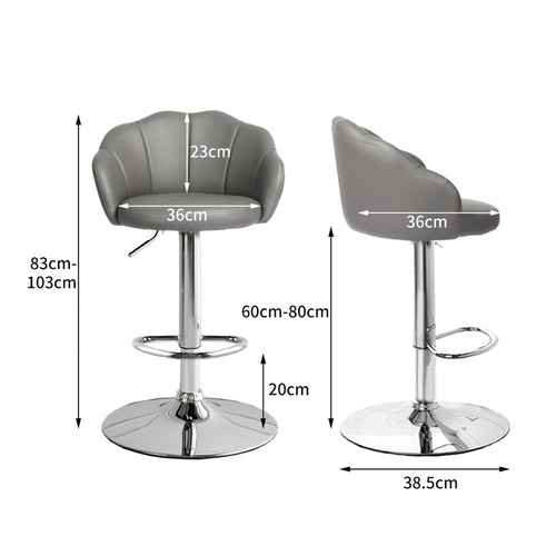 Charlie Faux Leather Adjustable Barstools Temple & ster