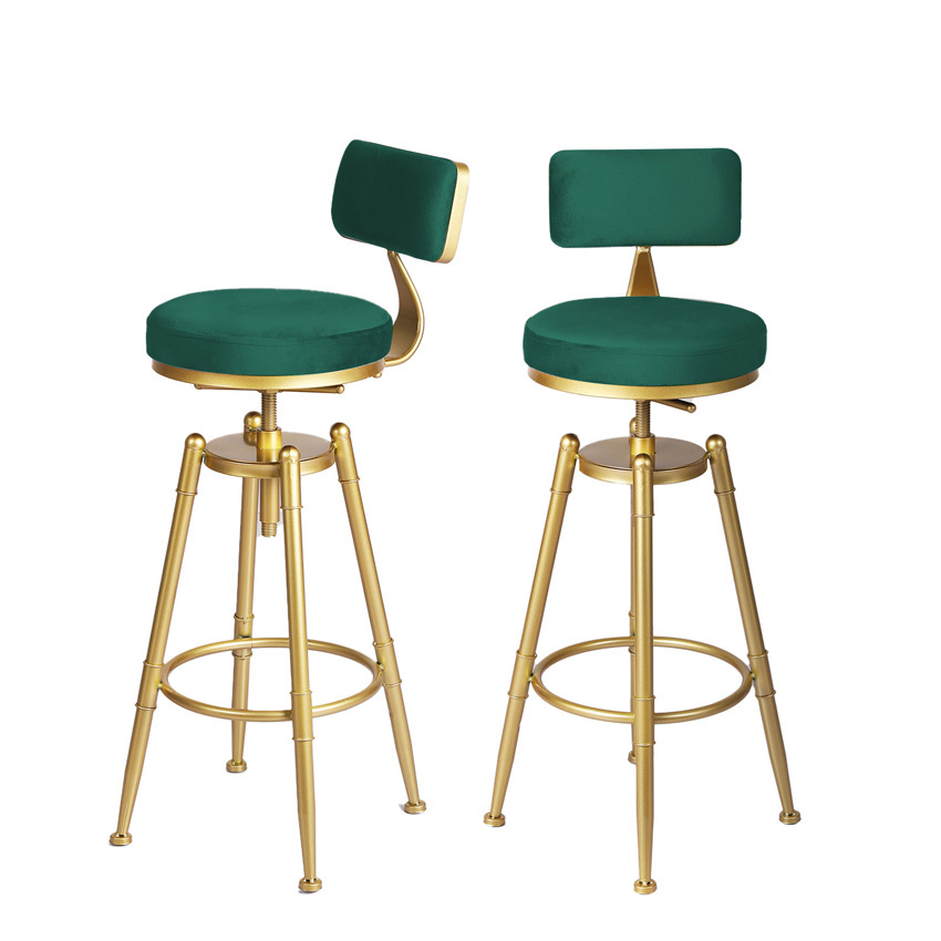 Miel Velvet Adjustable Barstool