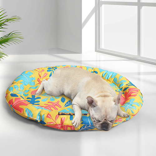 Leaves Round Pet Cooling Mat