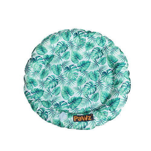 Palm Leaves Round Pet Cooling Mat