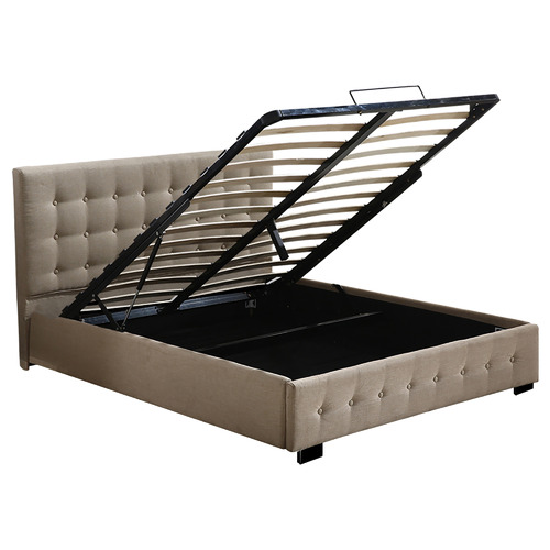 Oakleigh Home Tyler Gas Lift Storage Bed Frame | Temple & Webster