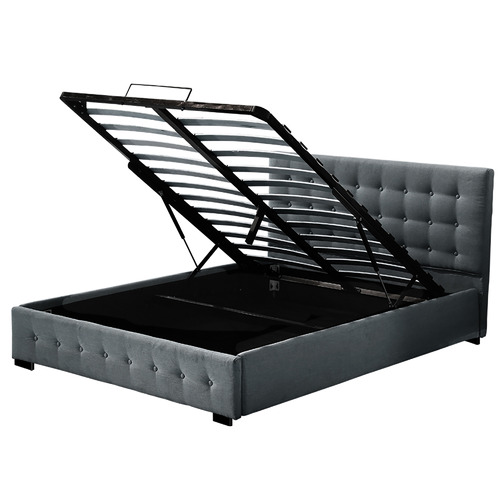 Oakleigh Home Tyler Gas Lift Storage Bed Frame | Temple & Webster