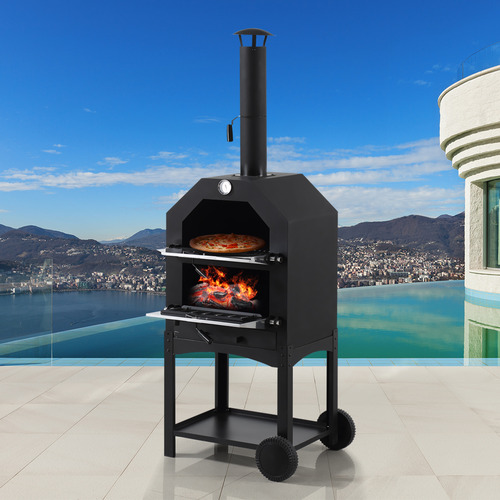 Outdoor oven outlet grill