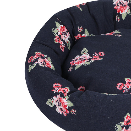 Navy Allaine Floral Pet Bed