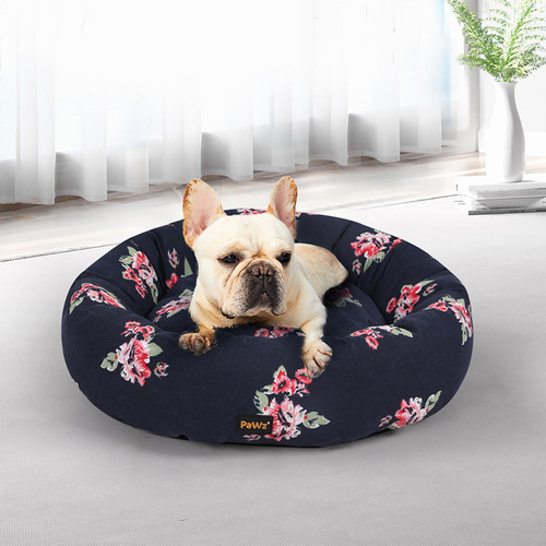 Navy Allaine Floral Pet Bed