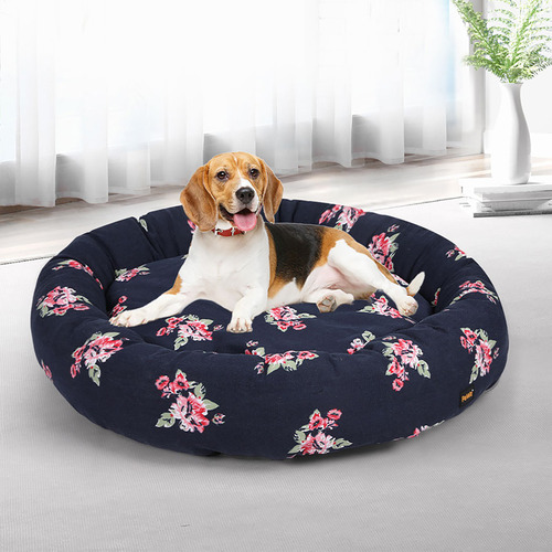 Navy Allaine Floral Pet Bed