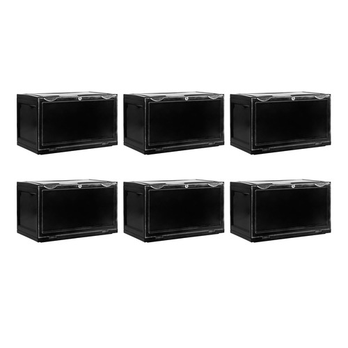 Black Shoe Boxes Set of 6