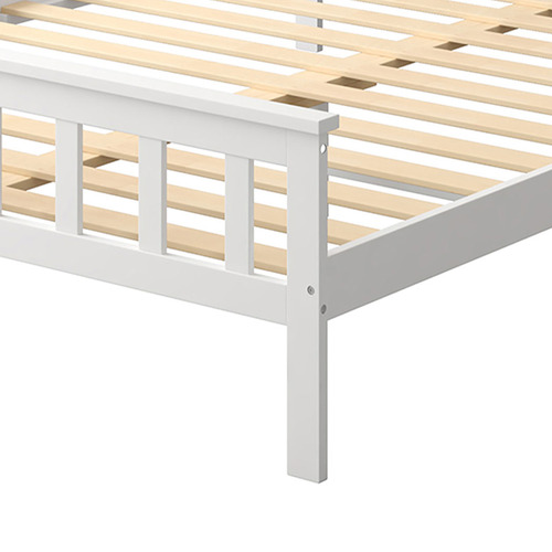 Oakleigh Home White Cathelyn Pine Wood Bed Frame | Temple & Webster