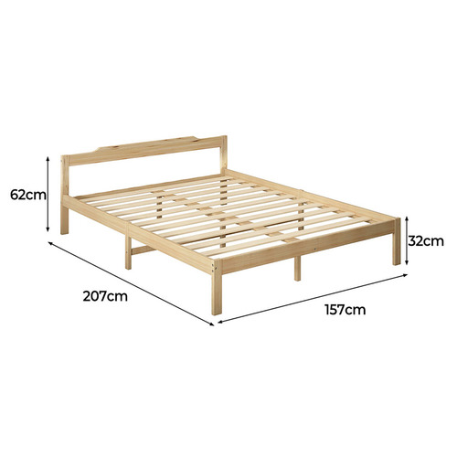 Oakleigh Home Malcolm Pine Wood Bed Frame Temple & ster
