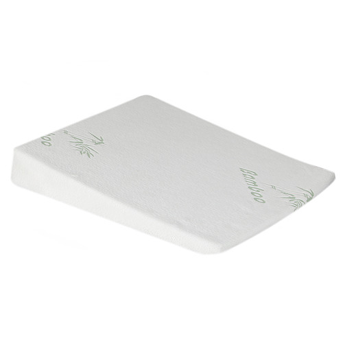 White Cool Gel Memory Foam Wedge Pillow with Cover