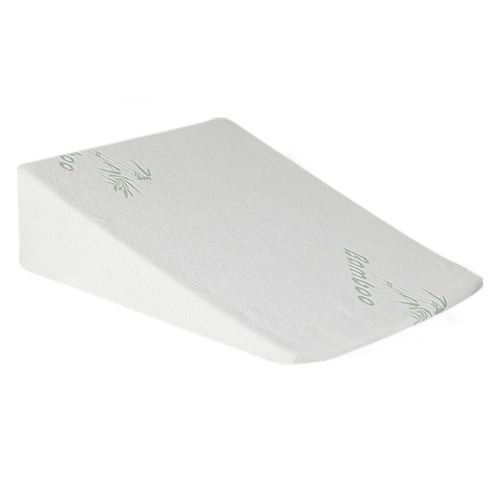 White Cool Gel Memory Foam Wedge Pillow with Cover