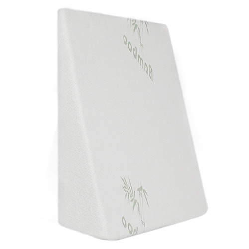 White Cool Gel Memory Foam Wedge Pillow with Cover