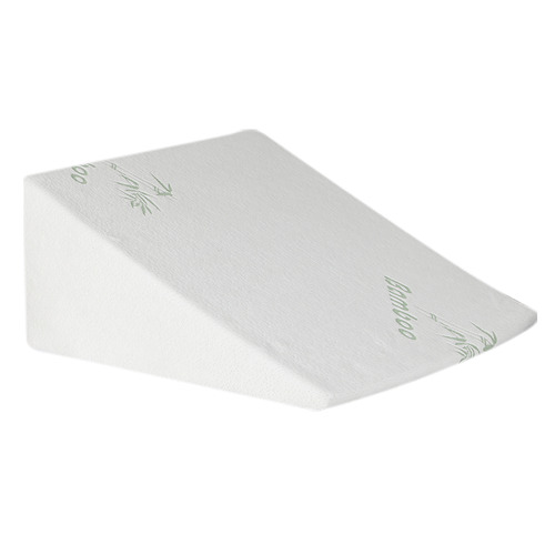 White Cool Gel Memory Foam Wedge Pillow with Cover