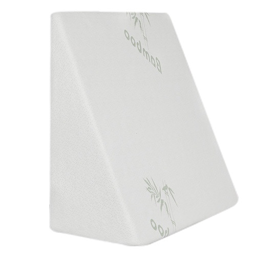 White Cool Gel Memory Foam Wedge Pillow with Cover