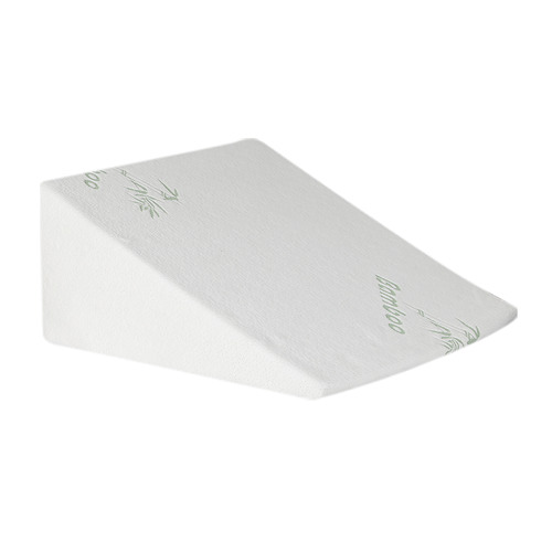 White Cool Gel Memory Foam Wedge Pillow with Cover