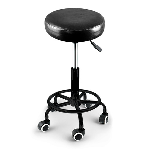 Black Dustin Upholstered Adjustable Stool