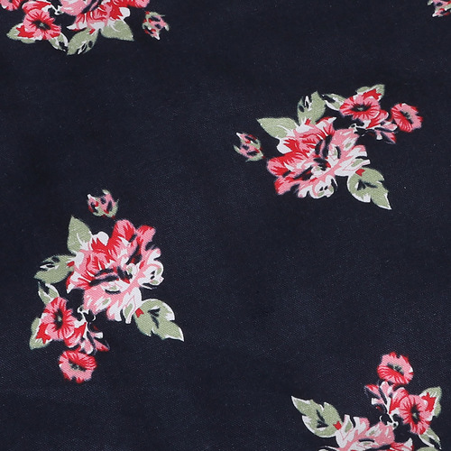 Navy Floral Double Sided Bolstered Pet Bed