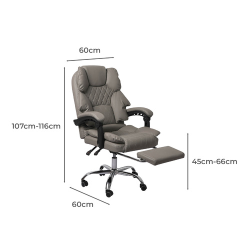 Geraint Upholstered Gaming Office Chair with Footrest