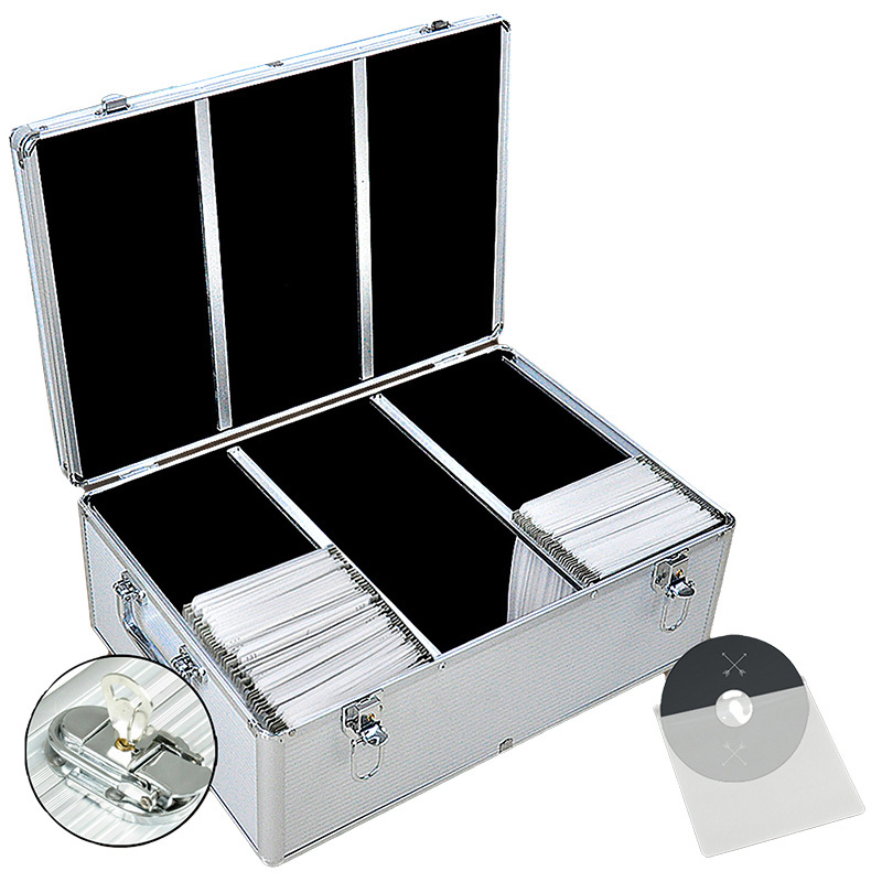 Oakleigh Home Aluminium CD/DVD Storage Case with 250 Free Inserts