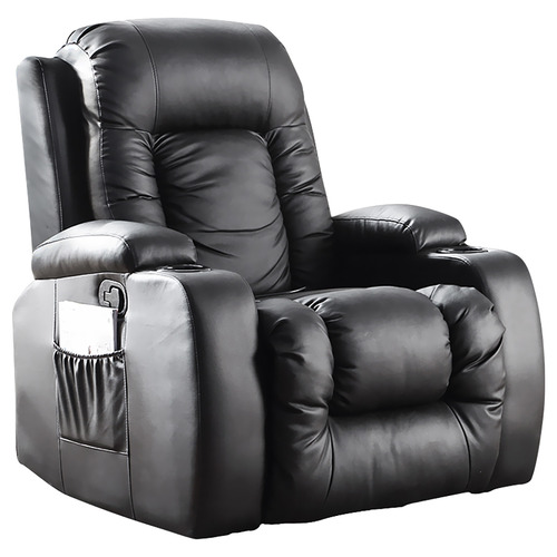 Rukwa Faux Leather Heated Massage Recliner Chair