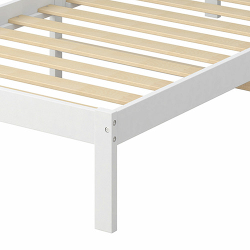 Oakleigh Home White Sergio Pine Wood Bed Frame | Temple & Webster