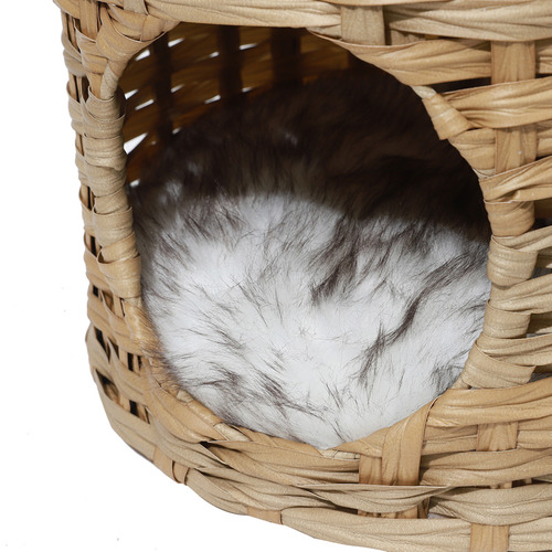 Oakleigh Home Charlotte PE Rattan Cat Bed Temple & ster