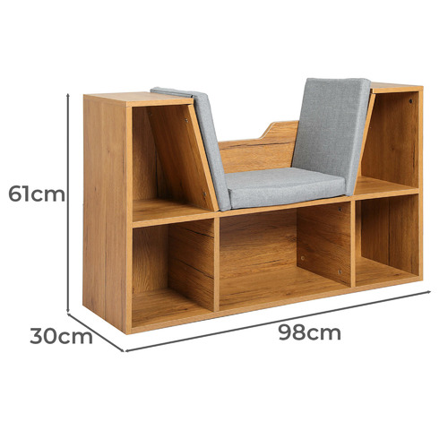 Oakleigh Home Kids' Rusticus Bookcase with Reading Nook Temple & ster