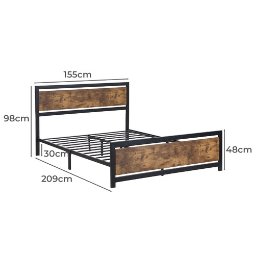 Oakleigh Home Kuma Steel Bed Frame Temple & ster