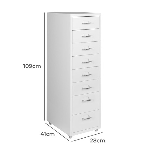 Skyler 8 Drawer Steel Filing Cabinet