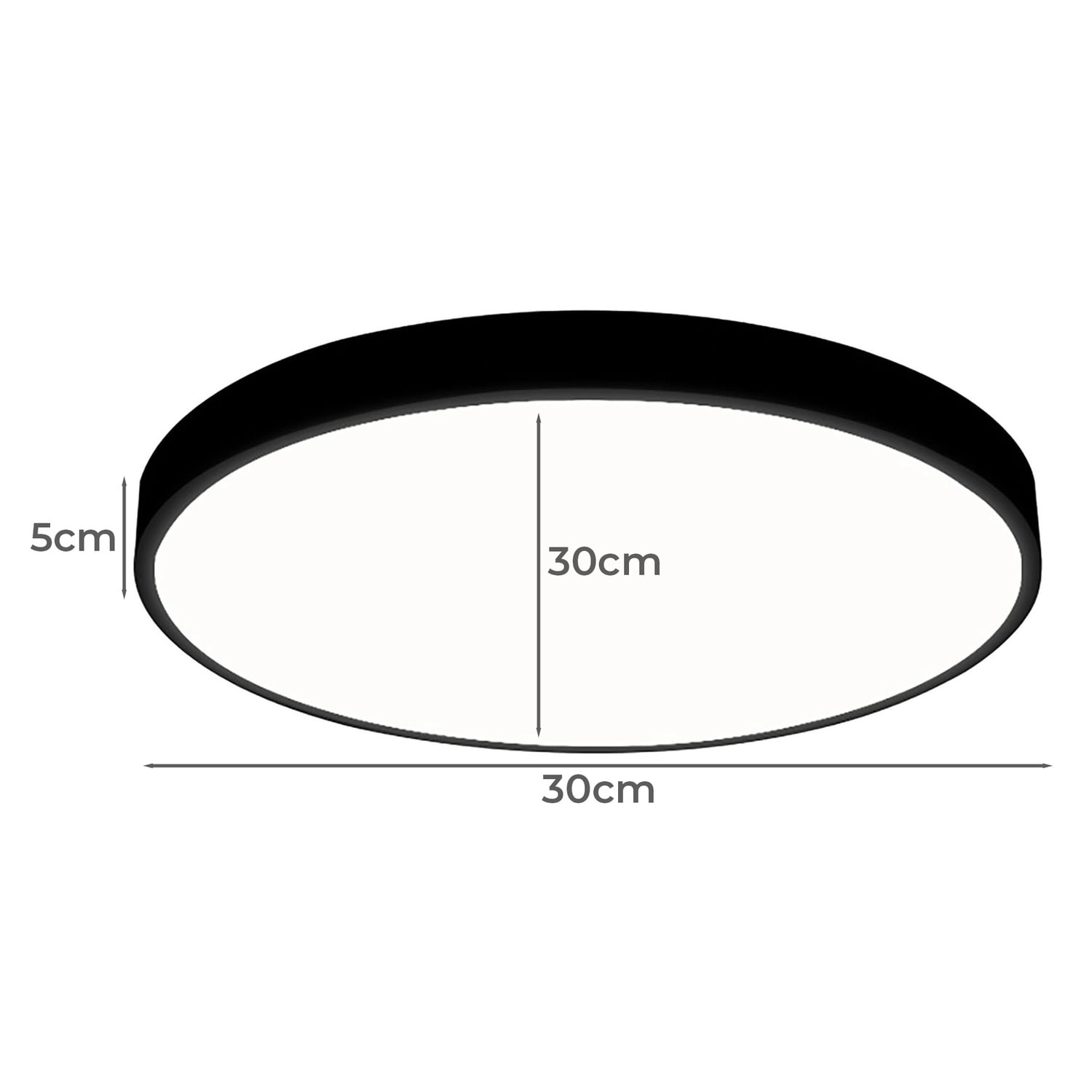 Wexler-Black-Round-LED-Oyster-Light
