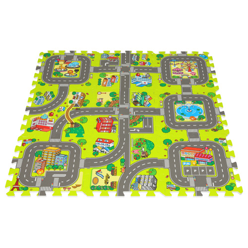 Oakleigh Home 9 Piece Kael Traffic Puzzle Playmat Set | Temple & Webster