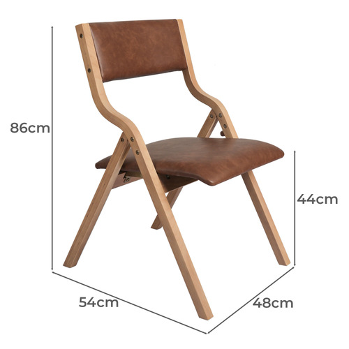 Vasilis PU Leather Folding Dining Chairs