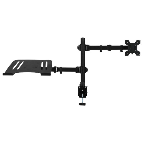 Adjustable Dual Monitor Arm Stand Laptop Tray